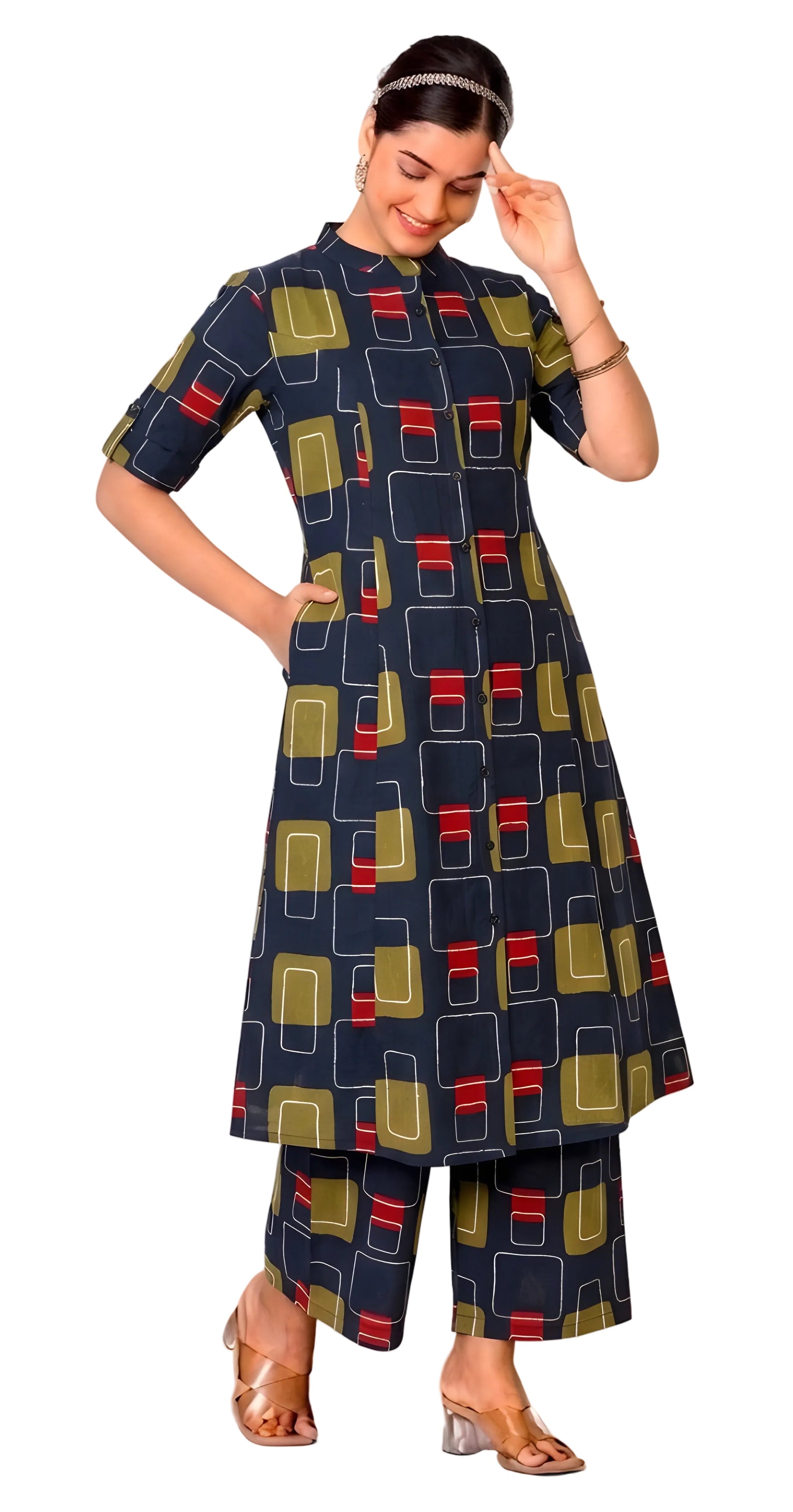 Cotton coord Set / Kurti Pant set for women ZVUN